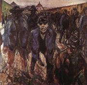 Edvard Munch The worker on the way home oil painting on canvas